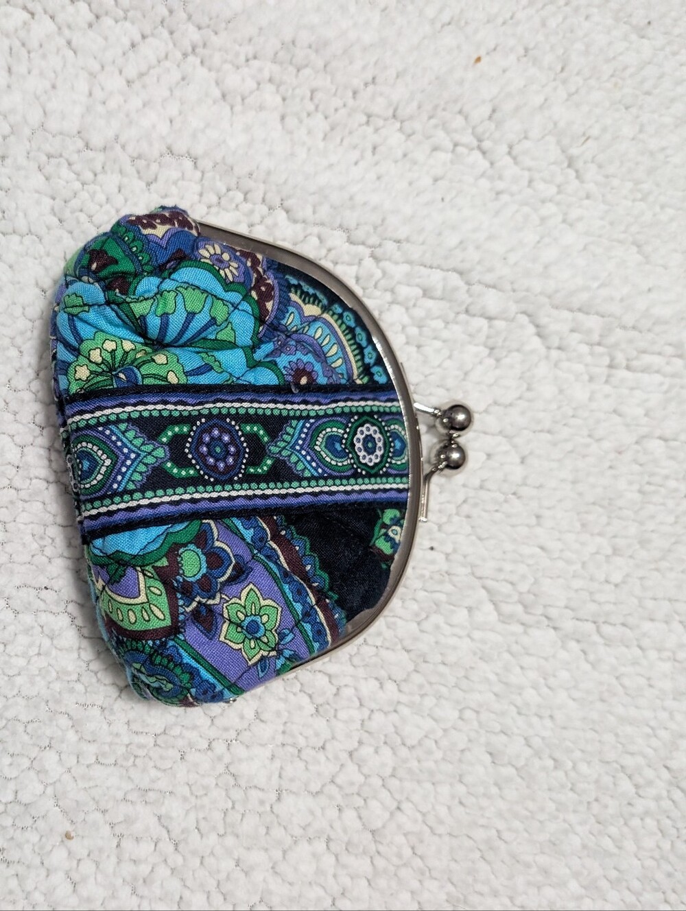 Vera Bradley double kisslock coin purse in the "Blue Rhapsody" pattern